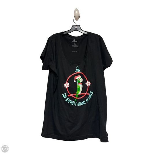 Top Short Sleeve By Disney Store In Black, Size: 2x