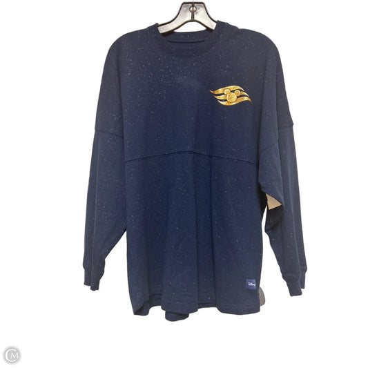 Top Long Sleeve By Disney Store In Blue & Gold, Size: S