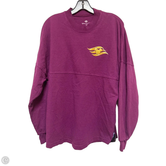 Top Long Sleeve By Disney Store In Gold & Purple, Size: S