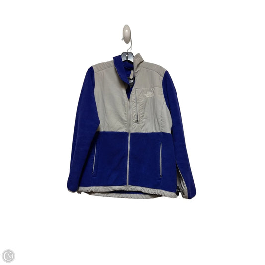 Athletic Jacket By The North Face In Blue & Grey, Size: L