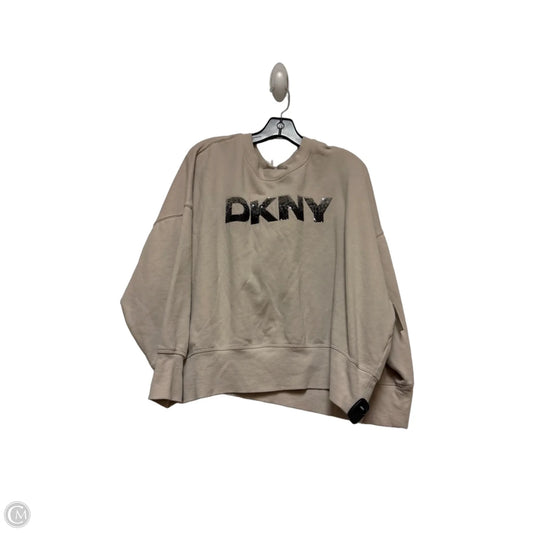 Sweatshirt Crewneck By Dkny In Tan, Size: Xl