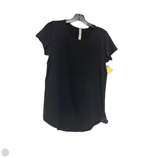Athletic Top Short Sleeve By Lululemon In Black, Size: 8