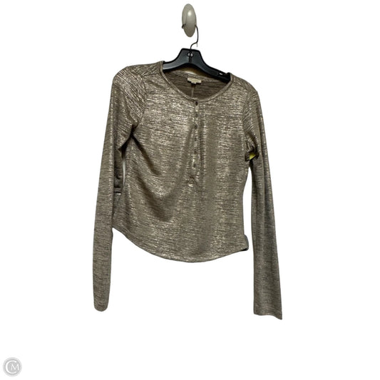 Top Long Sleeve By Pilcro In Gold, Size: S