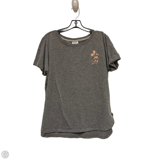Top Short Sleeve Basic By Disney Store In Grey, Size: L