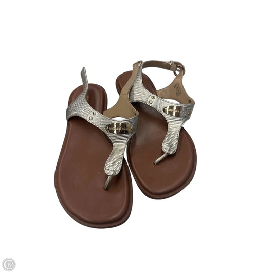 Sandals Flats By Michael By Michael Kors In Gold, Size: 7.5