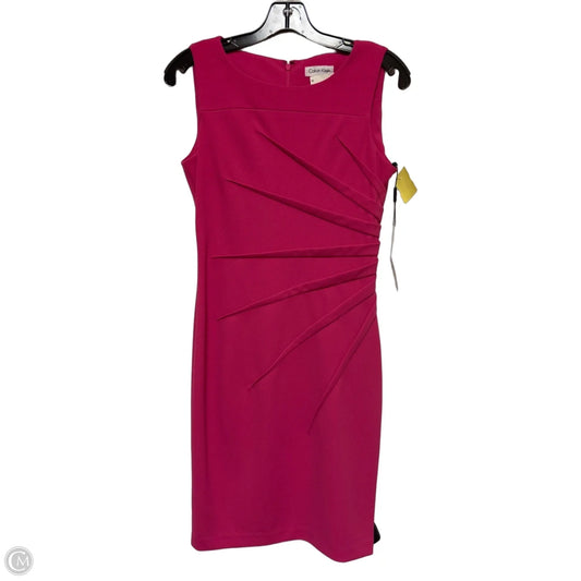 Dress Casual Short By Calvin Klein In Pink, Size: S