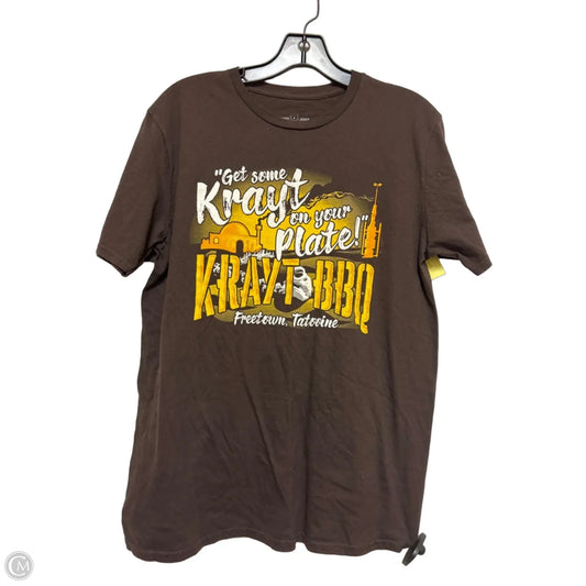Top Short Sleeve By Disney Store In Brown, Size: M