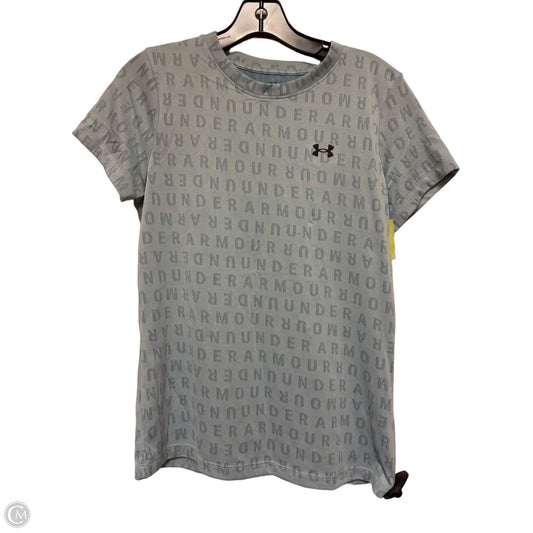 Athletic Top Short Sleeve By Under Armour In Blue, Size: S