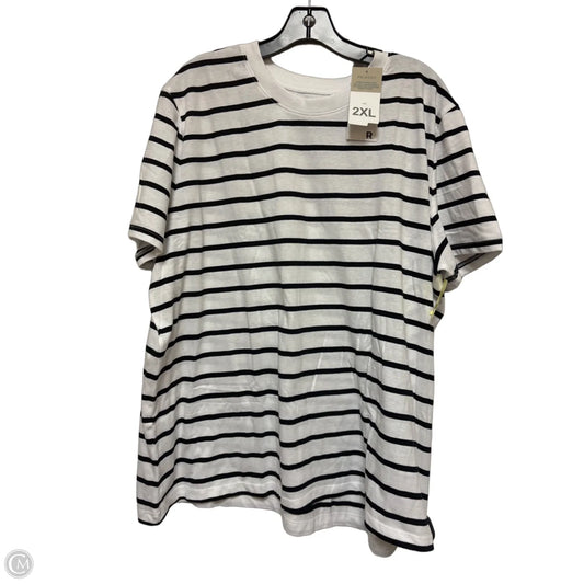 Top Short Sleeve Basic By Primark In Striped Pattern, Size: 2x