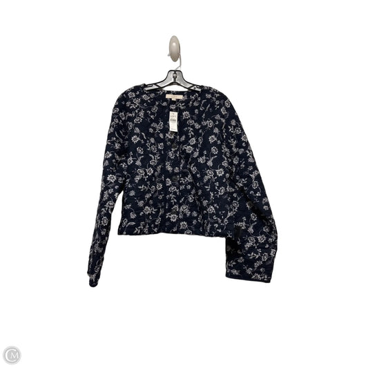 Jacket Other By Loft In Blue & White, Size: L