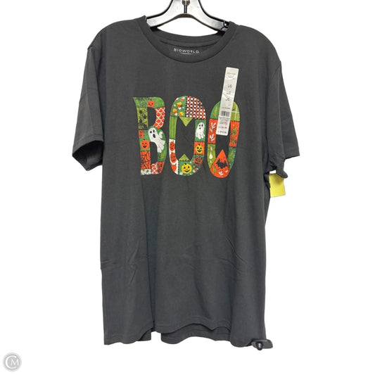 Top Short Sleeve Basic By Clothes Mentor In Grey, Size: L