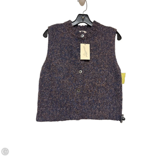 Vest Sweater By Universal Thread In Blue & Brown, Size: M