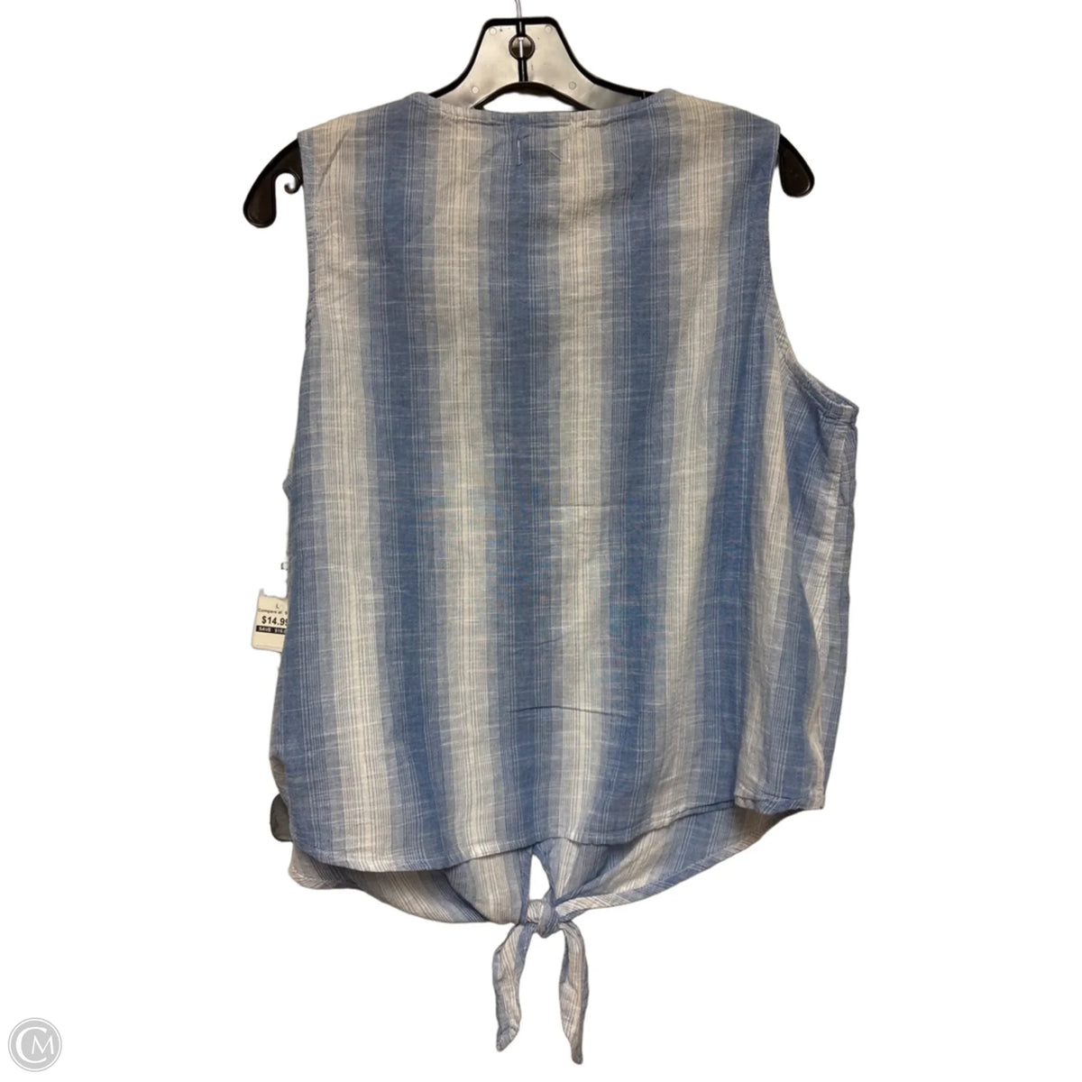 Top Sleeveless By Dash In Plaid Pattern, Size: L