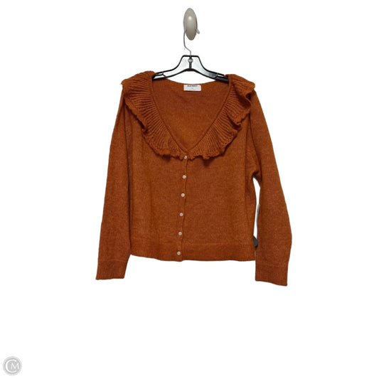 Sweater Cardigan By Old Navy In Orange, Size: Xl