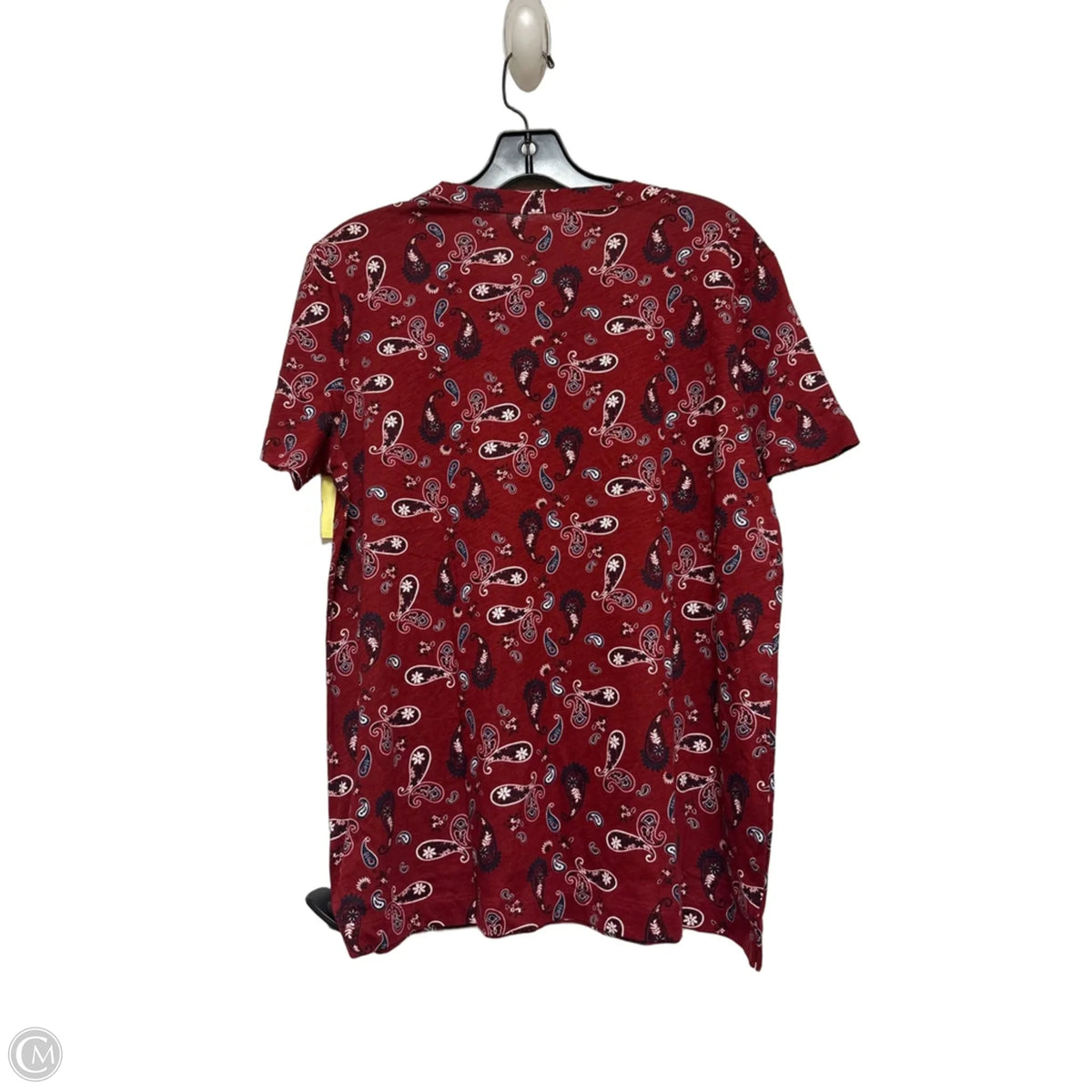 Top Short Sleeve Basic By Loft In Paisley Print, Size: L