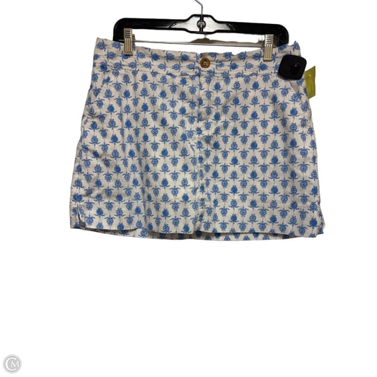Skort Designer By Lilly Pulitzer In Blue & White, Size: 8