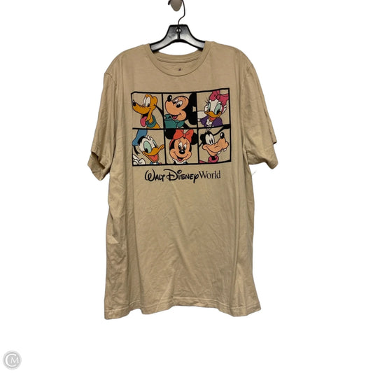 Top Short Sleeve By Disney Store In Tan, Size: Xl