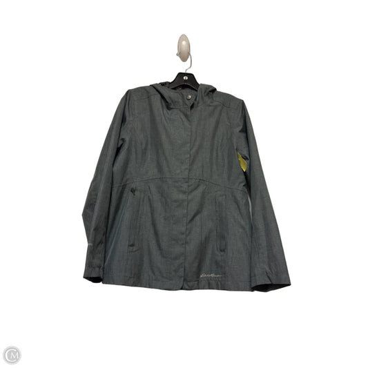 Jacket Windbreaker By Eddie Bauer In Grey, Size: Sp