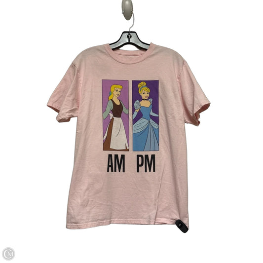 Top Short Sleeve By Disney Store In Pink, Size: M