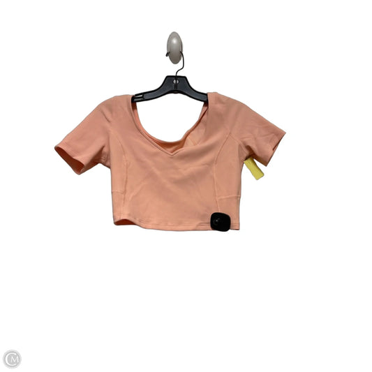 Athletic Top Short Sleeve By Lululemon In Peach, Size: S