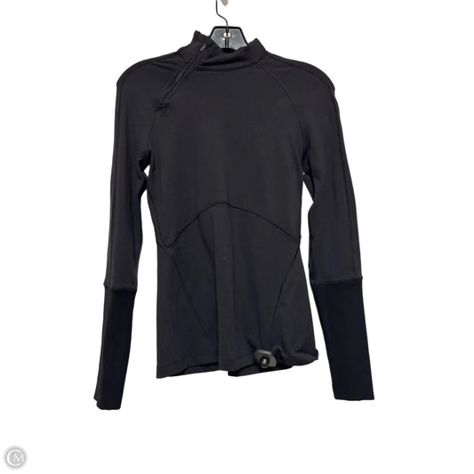 Athletic Top Long Sleeve Collar By Lululemon In Black, Size: 4