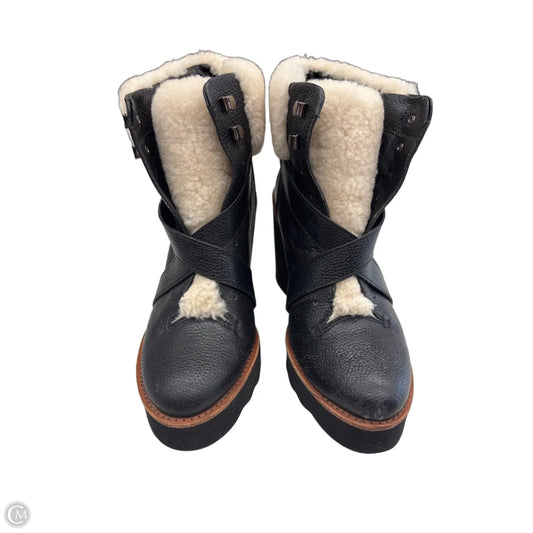 Boots Designer By Coach In Black & Cream, Size: 8