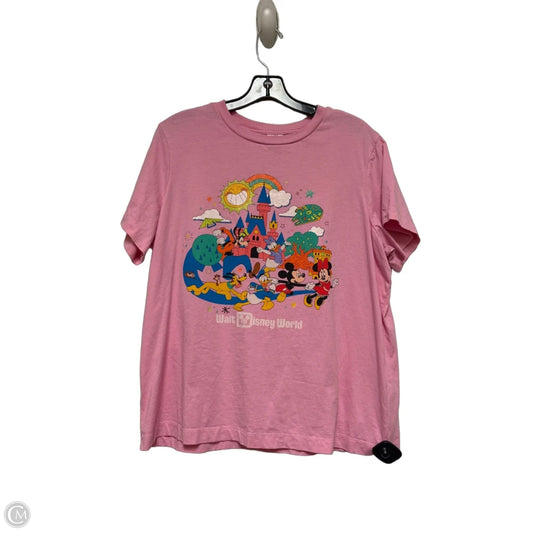 Top Short Sleeve Basic By Disney Store In Pink, Size: M