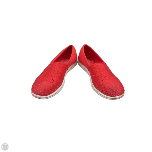 Shoes Flats By Clarks In Red, Size: 11