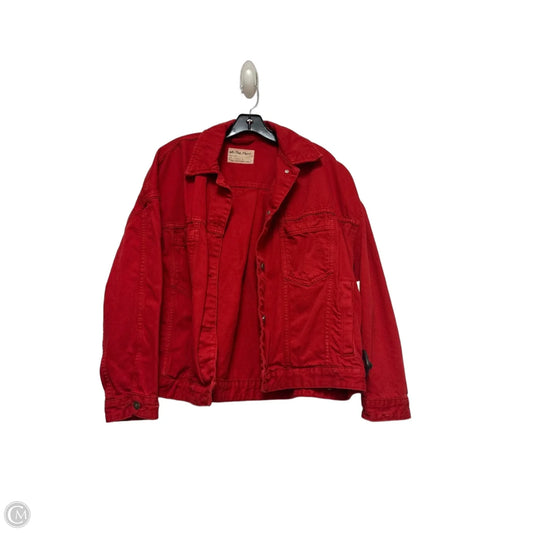 Jacket Denim By We The Free In Red Denim, Size: S