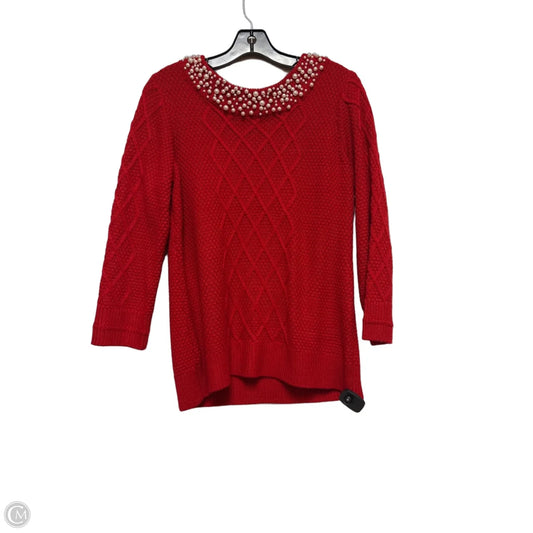 Sweater Designer By Karl Lagerfeld In Red, Size: M