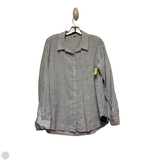 Top Long Sleeve By Margaret Oleary In Striped Pattern, Size: L