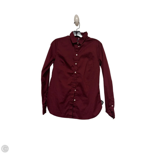 Top Long Sleeve By Tommy Hilfiger In Maroon, Size: Xs