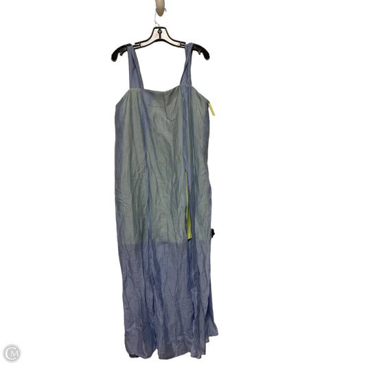 Dress Casual Midi By Anthropologie In Blue & Green, Size: Xl