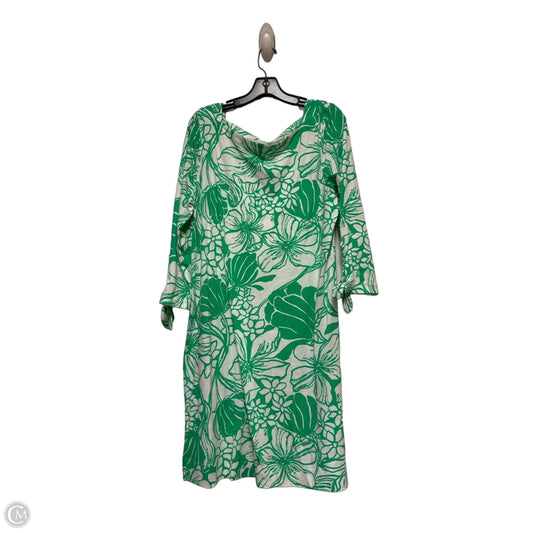 Dress Designer By Lilly Pulitzer In Green & White, Size: Xl