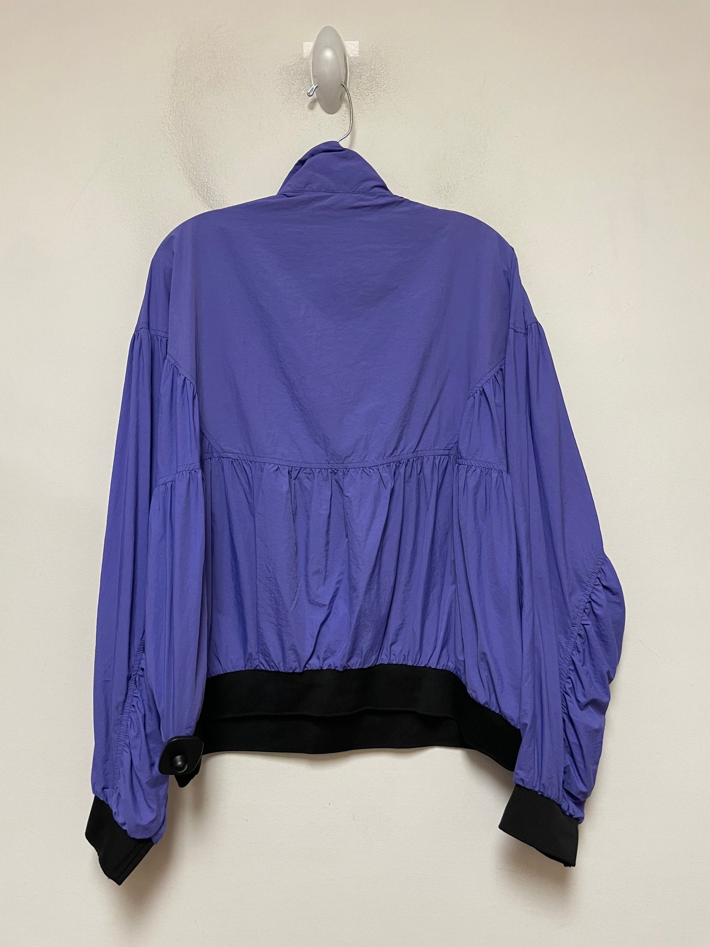 Jacket Windbreaker By Forever 21 In Purple, Size: L