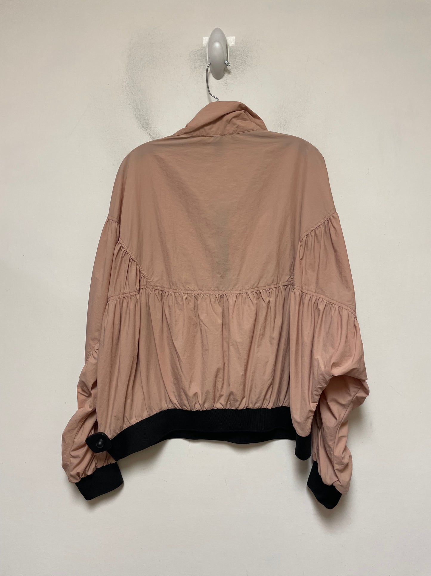 Jacket Windbreaker By Forever 21 In Pink, Size: L