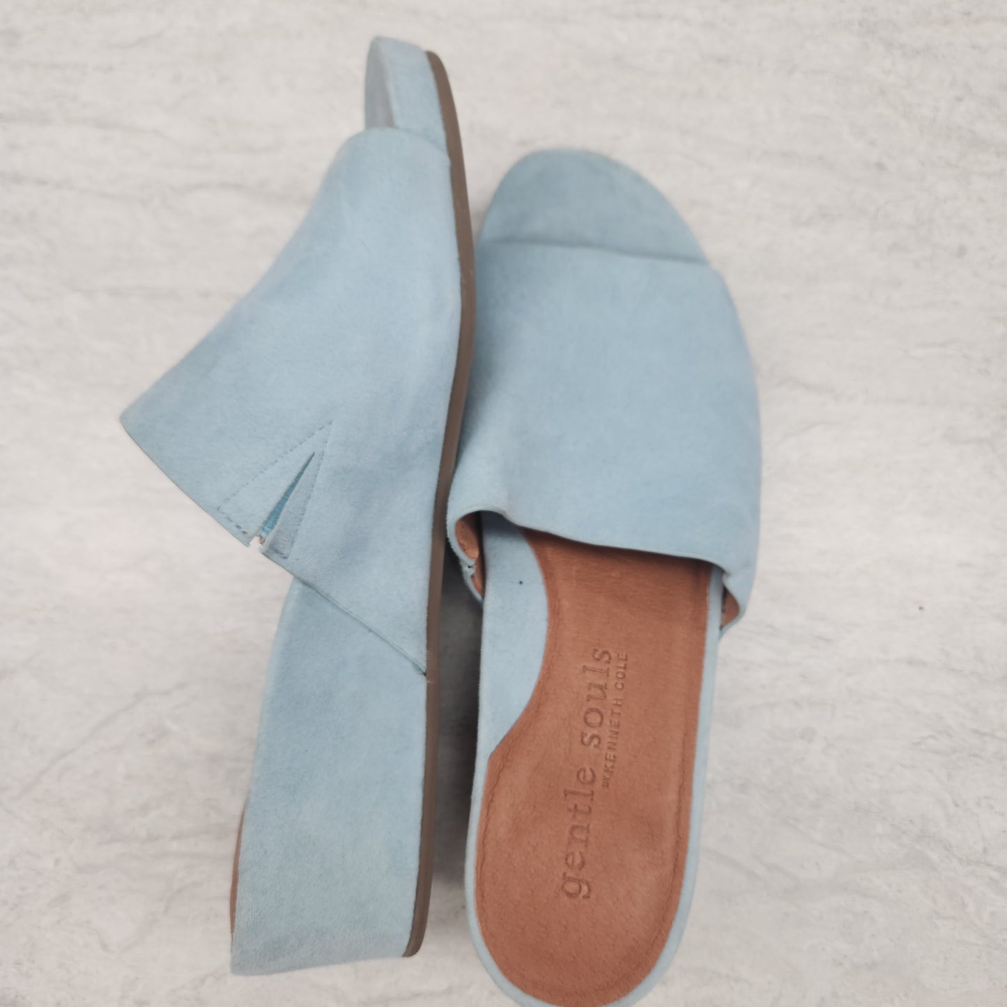 Sandals Heels Wedge By Gentle Souls In Blue, Size: 9