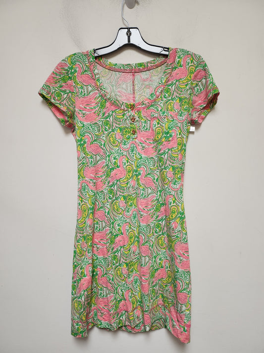 Dress Casual Short By Lilly Pulitzer In Green & Pink, Size: S