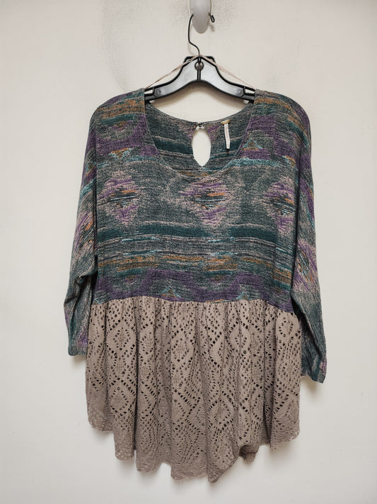 Top Long Sleeve By Free People In Multi-colored, Size: Xs