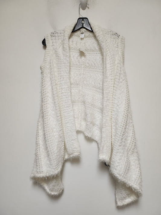 Vest Sweater By Cato In White, Size: M