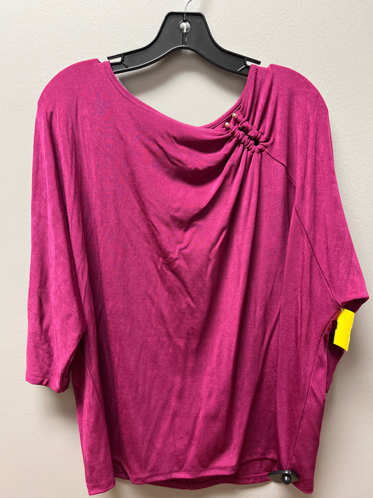 Top Short Sleeve By Chicos In Purple, Size: Xl