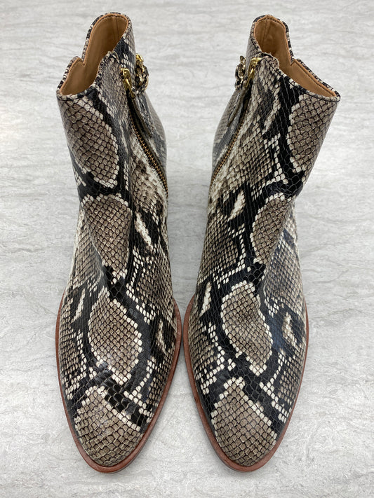 Boots Ankle Heels By Talbots In Snakeskin Print, Size: 9