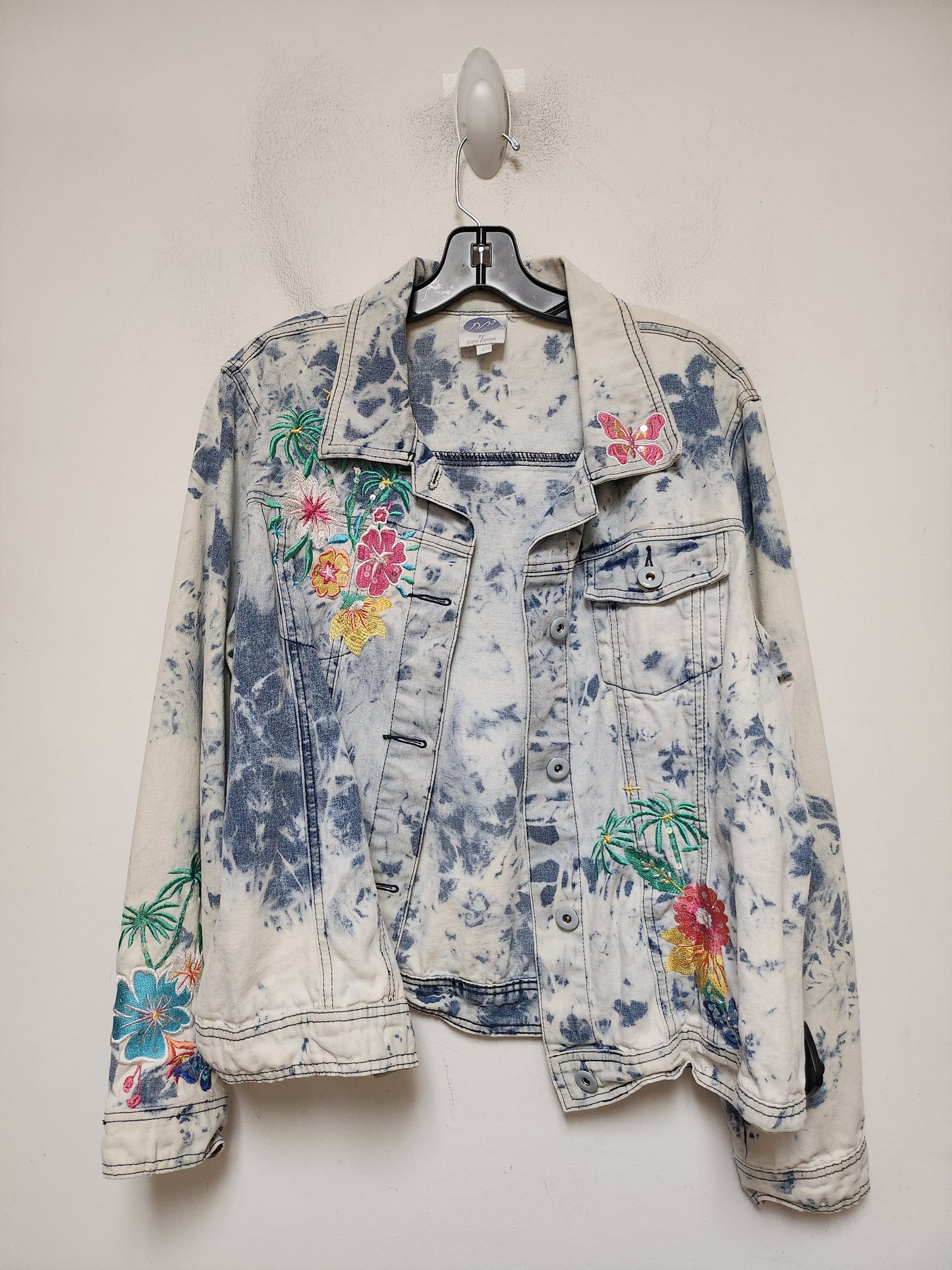 Jacket Denim By Diane Gilman In Blue Denim, Size: L