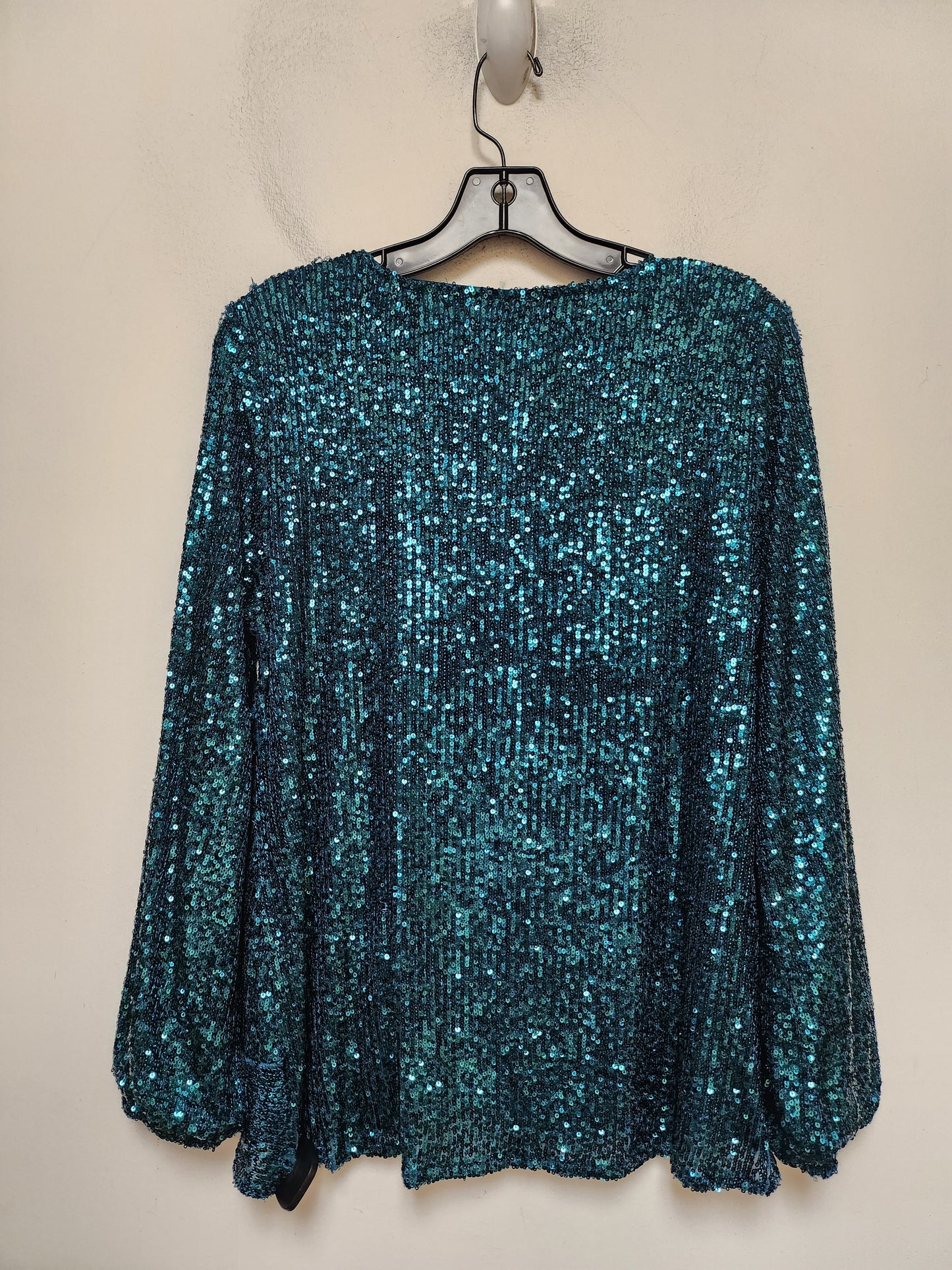 Top Long Sleeve By Spense In Teal, Size: L