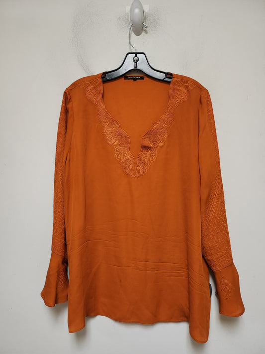 Top Long Sleeve By Clothes Mentor In Orange, Size: Xl