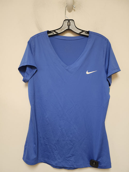 Athletic Top Short Sleeve By Nike Apparel In Blue, Size: Xl