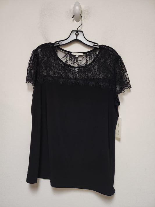 Black Top Short Sleeve Clothes Mentor, Size L