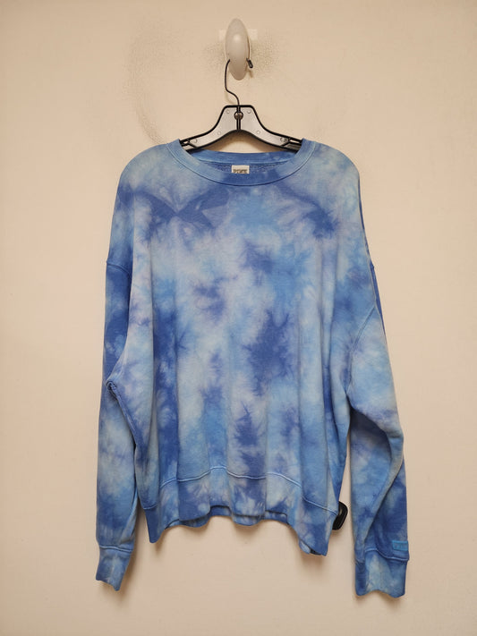 Athletic Sweatshirt Crewneck By Pink In Tie Dye Print, Size: M