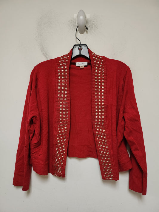 Cardigan By Calvin Klein In Red, Size: L