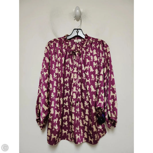 Top Long Sleeve By Entro In Animal Print, Size: M